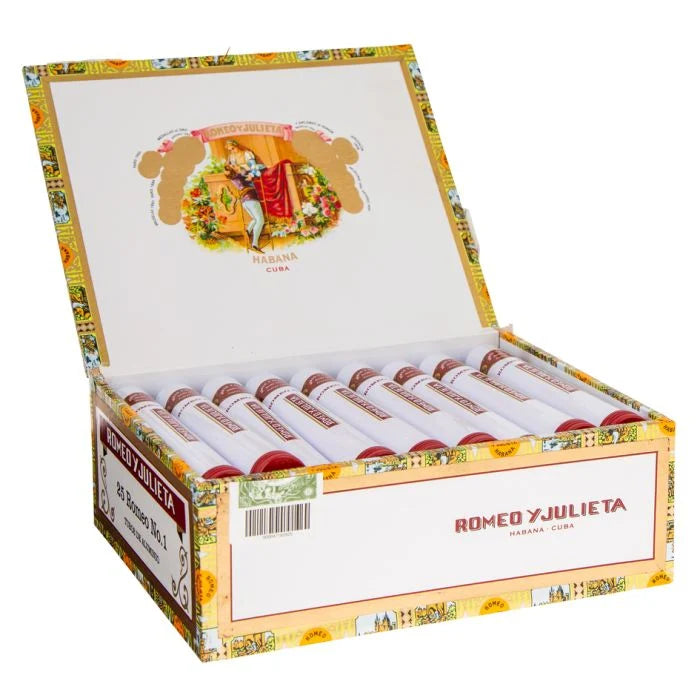 Habano tradicional con estética sobriaRomeo y Julieta No. 2 - Caja de 25 puros